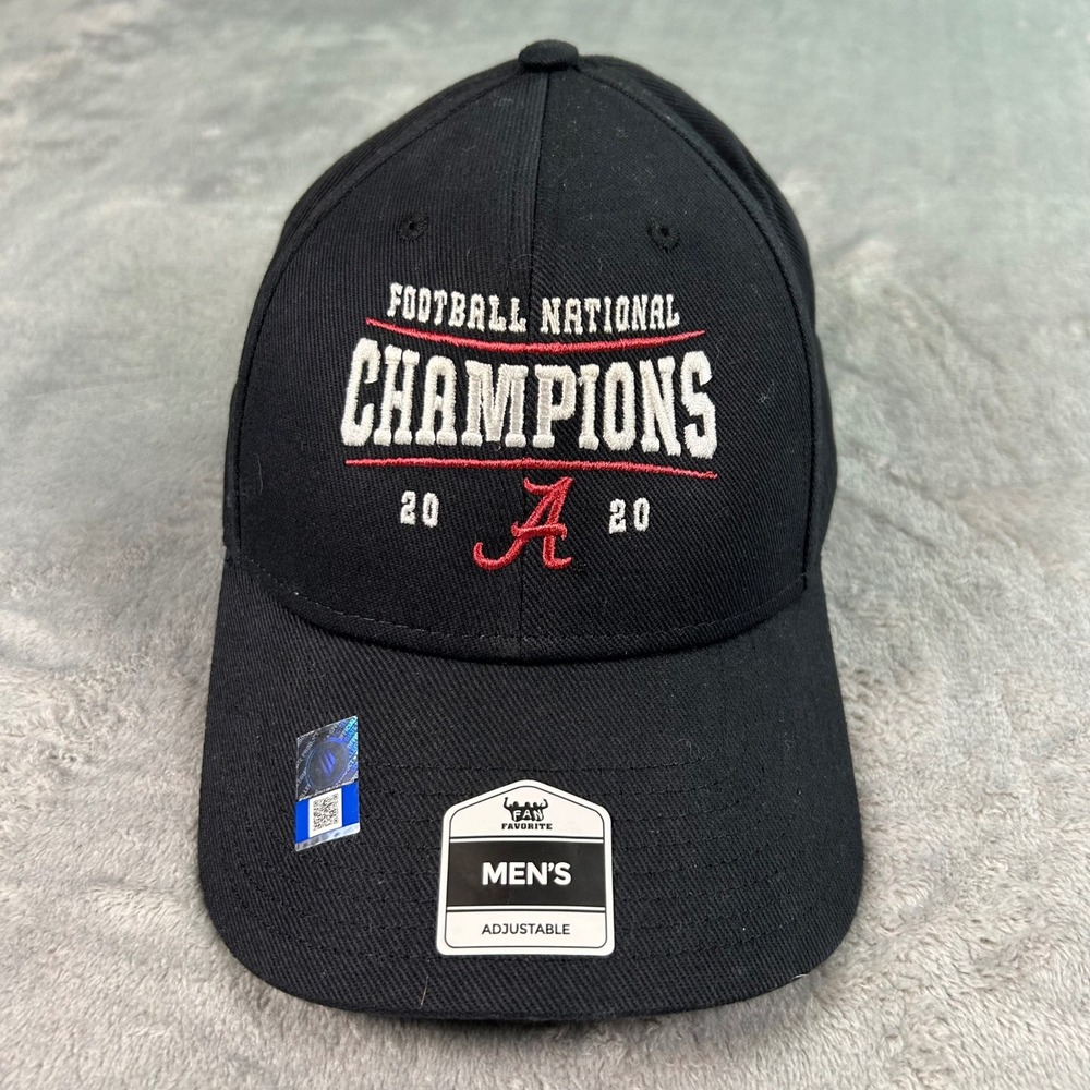 Alabama Crimson Tide 2020 Football National Champions Hat Fan Favorite Black Cap